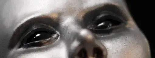 Project AD-01 Art Defines Zero One® Android Sculpture Dark Omega with black eyes