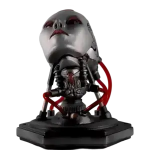 Project AD-01 front view of Android Led Art Sculpture Joule With Red energy tubes Handmade By Artist freaky-Deek